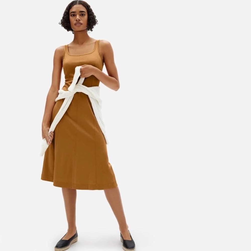 Everlane | Dresses | Everlane Luxe Cotton Seamed Tank Dress
